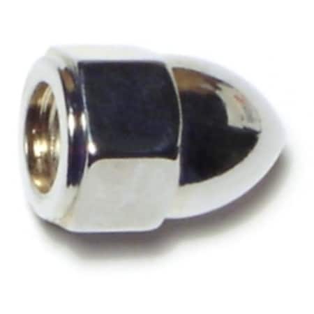 Midwest Fastener High Crown Cap Nut, 5/16"-24, Steel, Chrome Plated, 10 PK 74331